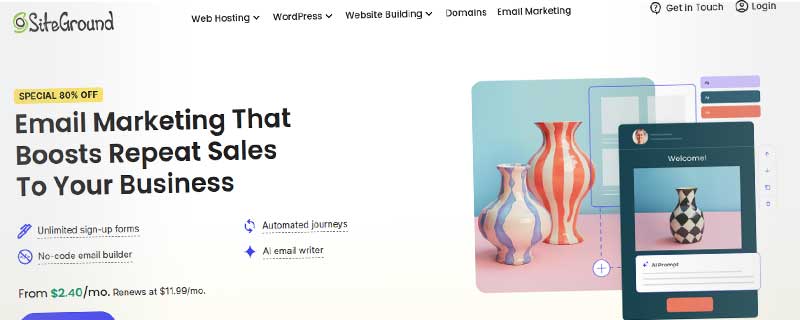 SiteGround Email Marketing featured image